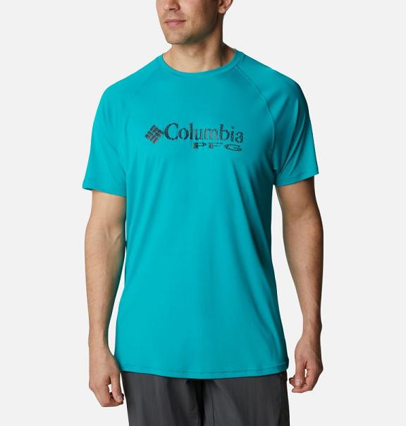 Columbia PFG Respool T-Shirt Blue For Men's NZ97286 New Zealand